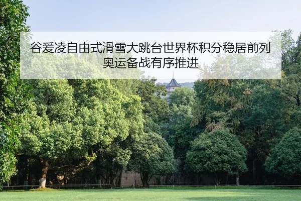 谷爱凌自由式滑雪大跳台世界杯积分稳居前列 奥运备战有序推进